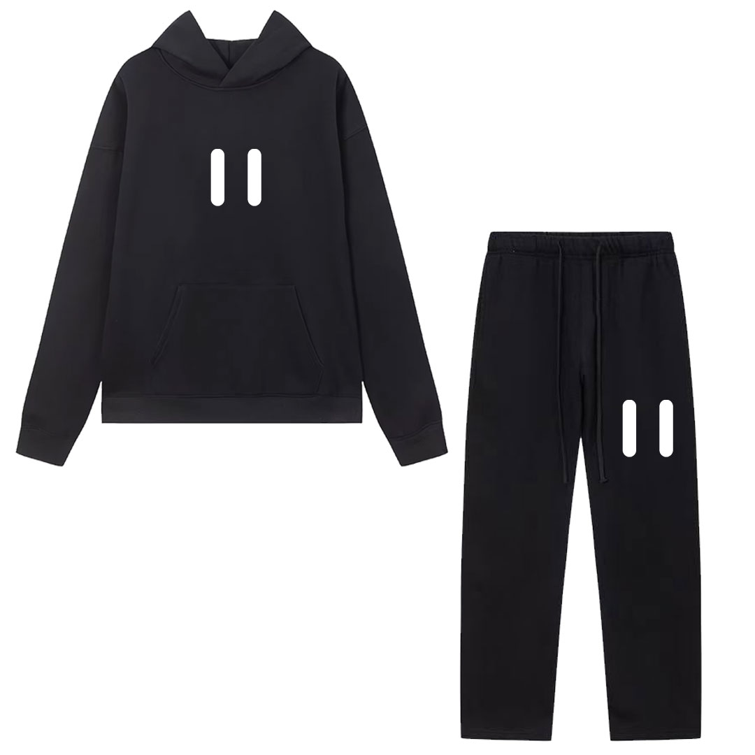 Streetwear Outdoor Brand - Klasik Marka Kapüşonlu Üst ve Eşofman